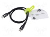 Cablu USB 2.0 USB C 0,5m negru silicon Goobay