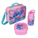 Set Masa cu Geanta Izoterma, Caserola si Sticla cu Model Stitch, CMCLASS
