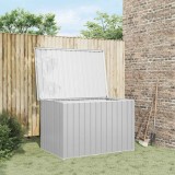 Ladă Depozitare Grădină vidaXL Gri 149x99x93 cm, Cutie Metalică Exterior, Cufăr Depozitare Pernuțe, Unelte, Otel Galvanizat