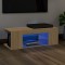 vidaXL Comodă TV cu lumini LED, stejar Sonoma, 90x39x30 cm 804241