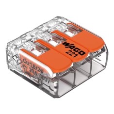 Conector derivatie 3 fire, max. 4 mm&sup2; (50 buc.) - WAGO 221-413