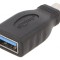 Adaptor OTG USB 3.0 USB-A la USB-C Negru