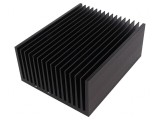 Radiator extrudat negru cu aripioare 200x160x82mm