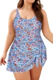 Costum de baie elegant pentru femei, o piesă, cu bureți, mărime plus, costum de baie cu control al abdomenului, pentru bust mare, rochie de baie ajust