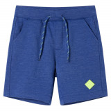 Pantaloni scurți pentru copii cu șnur, albastru melanj, 128