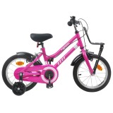 vidaXL Bicicletă pentru Copii 12 Inci pentru 2-4 ani Roz și Negru 42009247