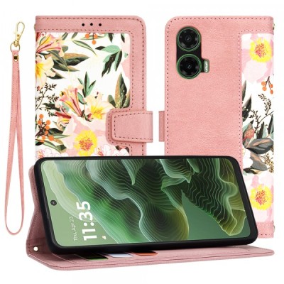 Husa pentru Motorola Moto G35, Techsuit, FlipCraft, Roz foto