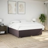 VidaXL Cadru de pat fără saltea, maro &icirc;nchis, 200x200 cm, textil 3284502