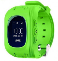 Ceas Smartwatch copii GPS Tracker iUni Q50, Telefon incorporat, Apel SOS, Verde foto
