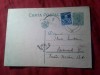 Carte Postala circulata Zlatna - Bucuresti 1935 , Goarna 96 ,Timbru fix 3 lei Carol II si Timbrul Aviatiei
