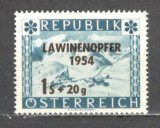 Austria.1954 In sprijinul victimelor avalanselor-supr. MA.581