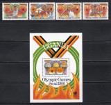 Uganda 1988 - Jocurile Olimpice - Seul, Serie + Colita, MNH