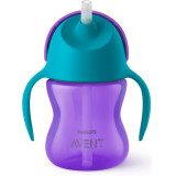 Philips Avent Cup with Straw ceasca cu pai flexibil 9m+ Girl 200 ml