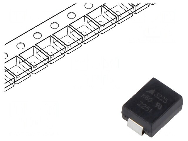 Varistor ceramic SMD 3225 60VAC 85VDC 2.2J 400A 100V 250pF