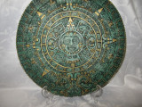 CALENDAR MAYAS AZTEC DIN MALACHIT MEXIC 29 CM