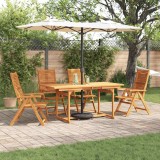 vidaXL Set de masă pentru grădină 5 pcs Maro Lemn Solid de Acacia 3375720