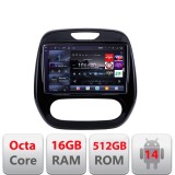 Navigatie Renault Captur 2013-2018 Edotec Kit-CAPTUR 8 core QLED 2K 16+512GB 360 Android Waze USB Navigatie Internet Youtube Radio