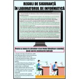 Sticker Reguli de siguranta in laboratorul de informatica - 60x90 cm