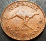 Cumpara ieftin Moneda HALF PENNY - AUSTRALIA, anul 1964 * cod 949, Australia si Oceania