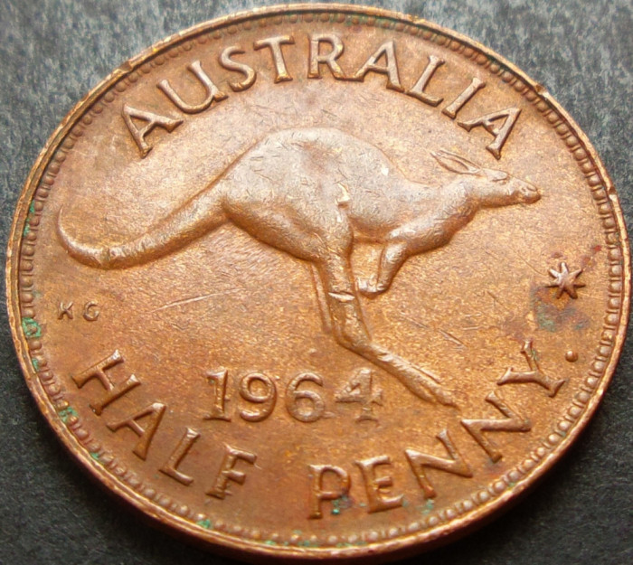 Moneda HALF PENNY - AUSTRALIA, anul 1964 * cod 949