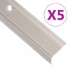 VidaXL Profile trepte &icirc;n formă de L, 5 buc. șampanie 90 cm aluminiu