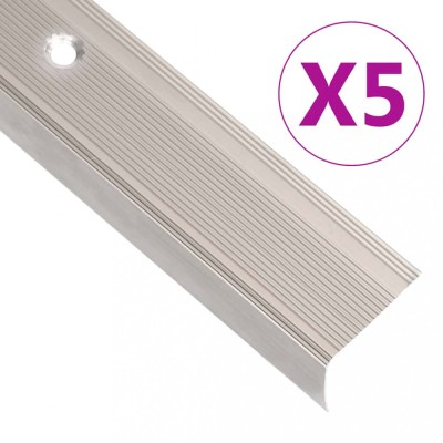 Profile trepte &amp;icirc;n formă de L, 5 buc. șampanie 100 cm aluminiu foto