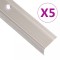 vidaXL Profile trepte &icirc;n formă de L, 5 buc. șampanie 90 cm aluminiu