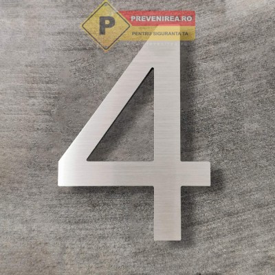 Numarul 4 aluminiu foto