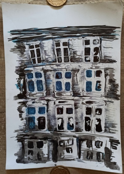Lucrare de grafica// Ana (Maria) Necolau, artist contemporan