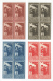 |Romania, LP 268/1950, 2 ani de la nationalizare, blocuri de 4 timbre, MNH