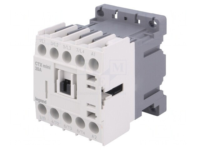 Contactor 4P 230VAC 20A pentru șină DIN