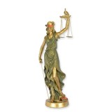 Justitia-statueta din rasini cu finisaj verde NC-80