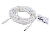 Cablu DC 5,5x2,1mm drept alb 3m Goobay cupru Fire