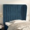 vidaXL Tăblie pat cu aripioare albastru &icirc;nchis 93x23x118/128cm catifea 3118234