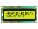 Afișaj LCD alfanumeric STN 16x2 galben-verde LED