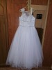 Rochie albă de mireasă Gabriela de Luca + Colier + Cercei, Mărime 38M., Rochii de mireasa printesa, Donna