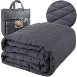 Patura ponderata Ruhhy 200x220 cm, 10 kg, gri, pentru relaxare