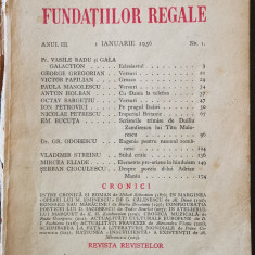 Revista Fundațiilor Regale, 1 ianuarie 1936