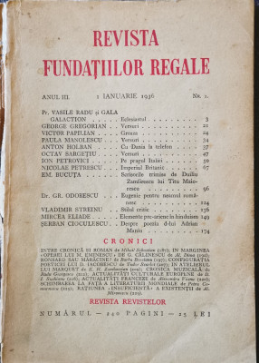 Revista Fundațiilor Regale, 1 ianuarie 1936 foto