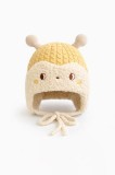 Caciulita galbena cu ivoire pentru bebelusi - Animalut dragalas (Marime