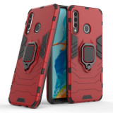 Husa Plastic - TPU OEM Ring Tough Armor Kickstand pentru Huawei P30 lite, Rosie