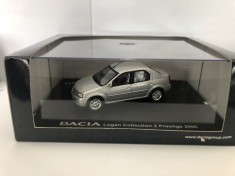 Macheta Dacia Logan Collection 2 Prestige 2006 Gri Eligor 1/43 foto