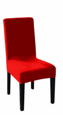 Set 6 huse scaun universale, elastice pentru scaune ROSU foto