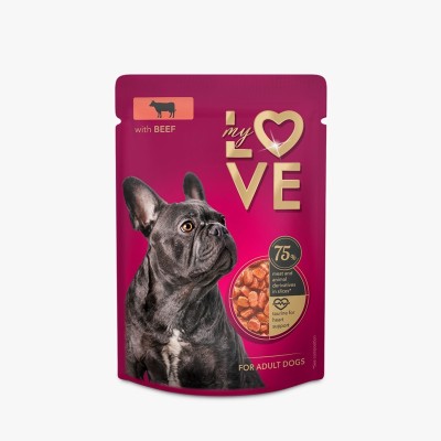 My Love, Hrana umeda pentru caini, vita, 24x100g foto
