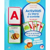 Carte de activitati cu 108 cartonase, Activitati cu litere si cuvinte
