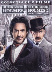 DVD Film: Sherlock Holmes + Sherlock Holmes 2 - Jocul umbrelor (set x2 SIGILATE ; sub. romana - vezi descriere )