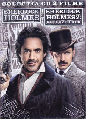 DVD Film: Sherlock Holmes + Sherlock Holmes 2 - Jocul umbrelor (set x2 SIGILATE) foto