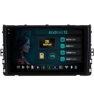 Navigatie 2K Volkswagen Polo (2018+) 8GB RAM Android 13 Octacore Slot Sim 4G DSP GPS Wi-FI Carplay Android Auto USB Bluetooth Waze Touchscreen 9.5 Inc foto