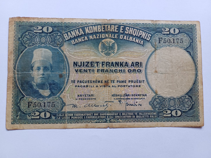 Albania 20 Franka,Franci 1926-RAR