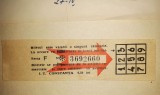 Bilet RATC 50 bani 110 / 30 mm I.T. Constanta o calatorie 0.50 lei seria F Nr. 3692660 Necompostat Contine indicatii de utilizare si procurare VH